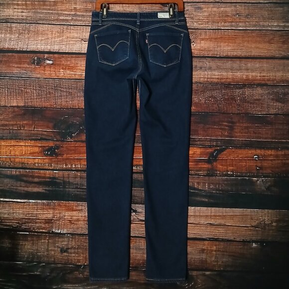 Levi's Revel Jeans Size 29 Demi Curve Skinny Mid Rise Dark Wash Denim Stretch - Picture 3 of 8